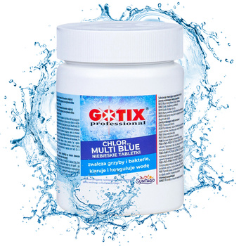 Chlor Do Basenu 80% Multi Tabletki Niebieskie 20g x 25szt 500g ChlorTix Multi Blue Gotix